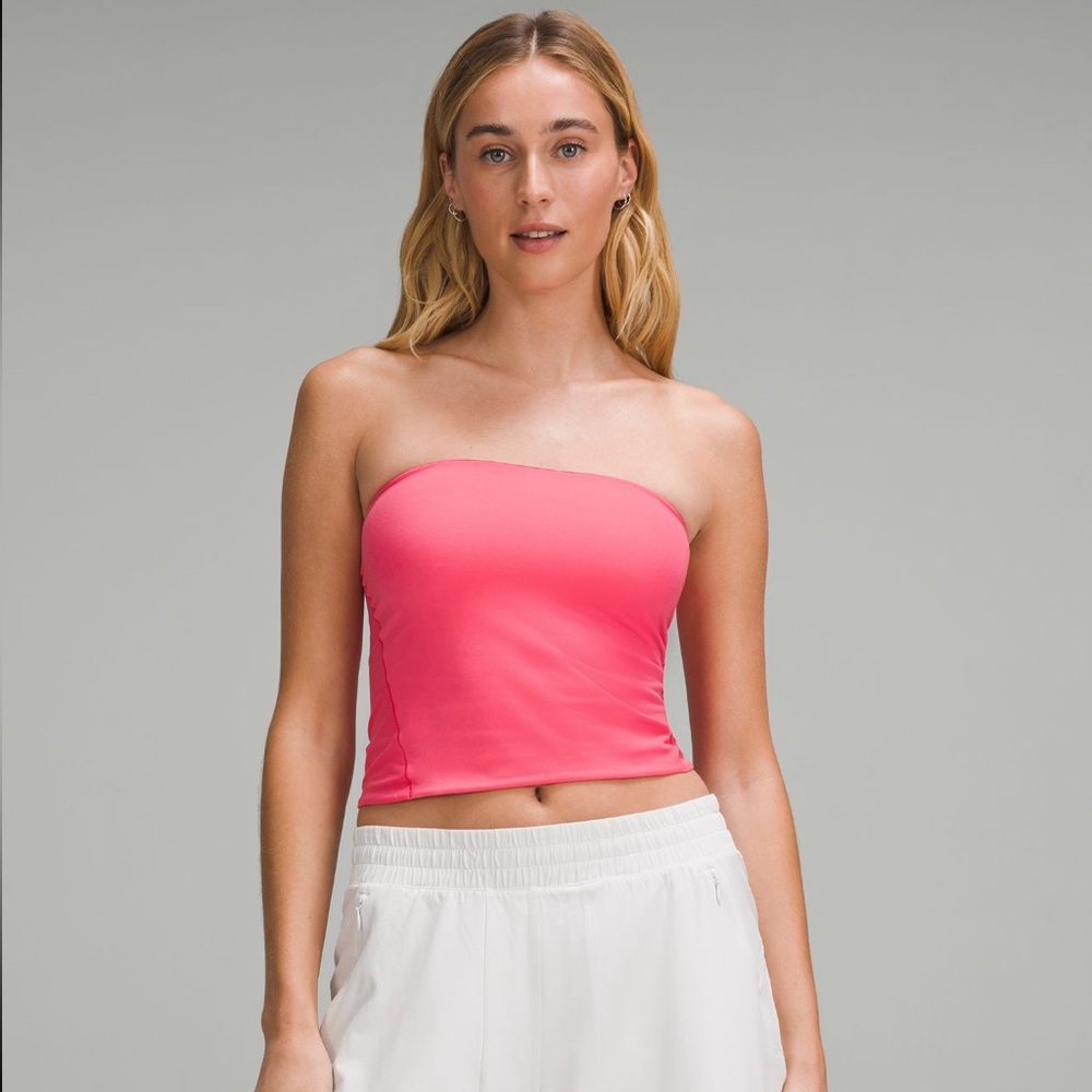 NWT Lululemon Wundermost Ultra-Soft Nulu Tube Top Glaze Pink